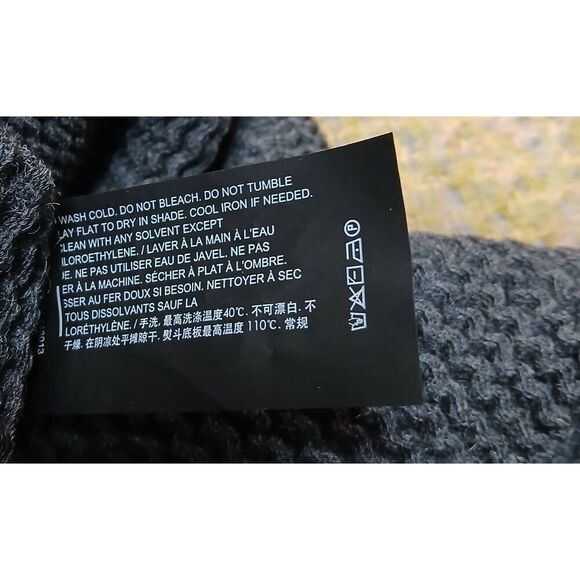 Theory womens small gray BABY ALPACA Rib mockneck stretch top vest - Picture 8 of 8